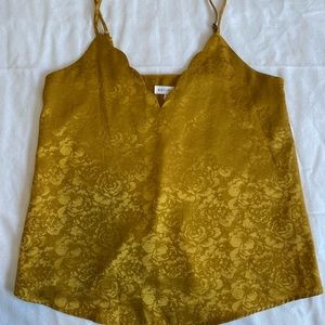gold floral tank top